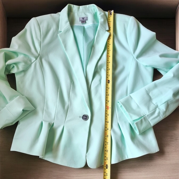 Worthington Mint Green Lined Blazer Jacket - Picture 4 of 9